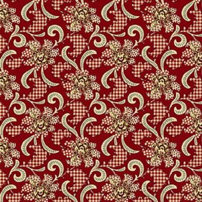 Kim Diehl Garnets & Gingham, 1347-88, Stylized Pattern Floral