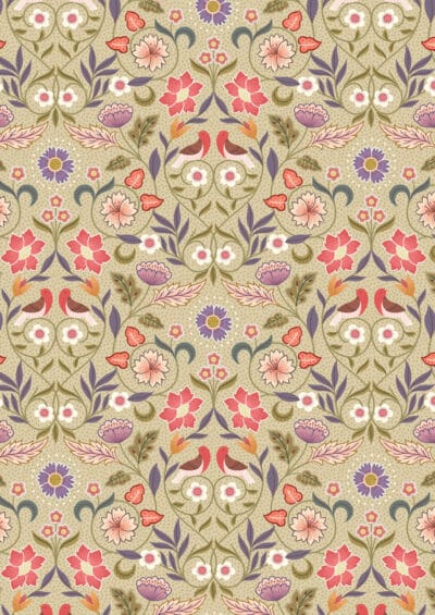 Isabella by Lewis & Irene, A851.2 Rose & Lavenders