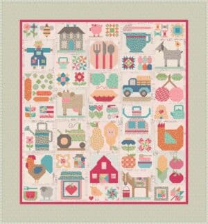 Farmer's Daughter Farm Fresh Sew Along Quilt Kit designed by Lori Holt. Preorder