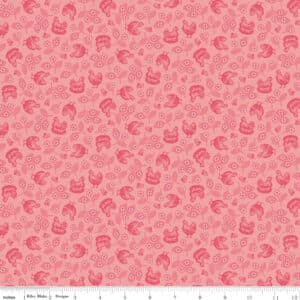 Farmer's Daughter by Lori Holt, C17160 Coral Hens & Chicks